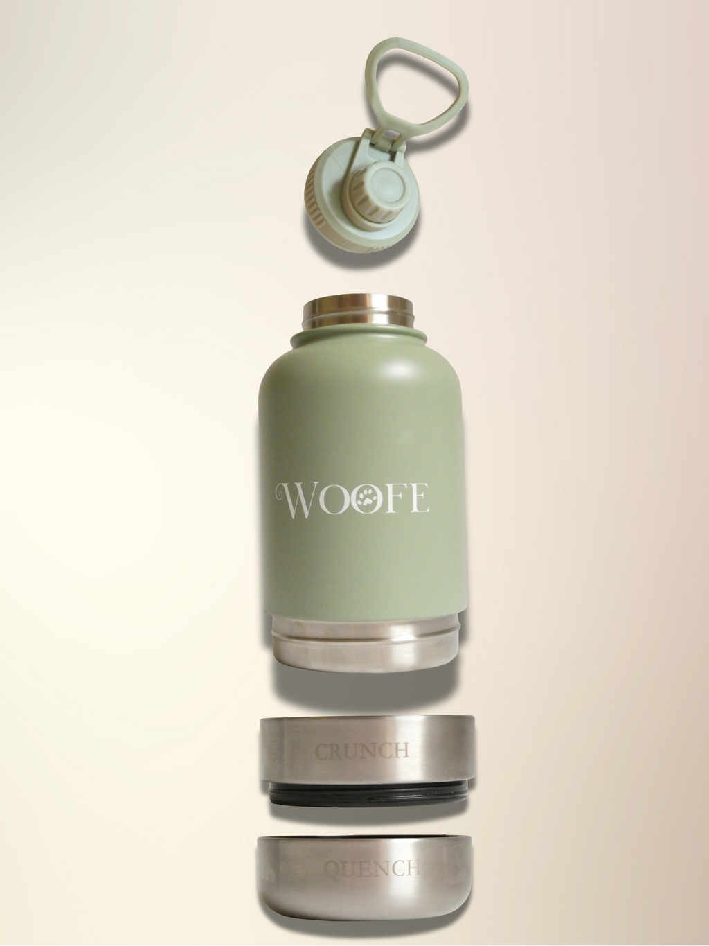 3 in 1 Water Bottle - Matcha Green Woofe